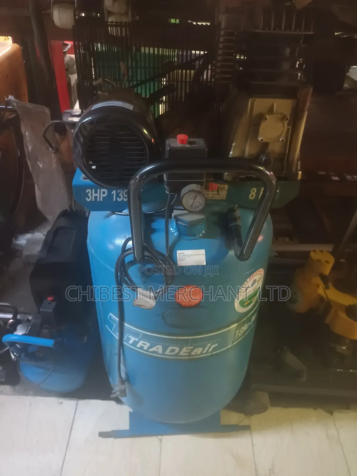 Air Compressor 3hp 139litres, 8bar