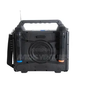 Portable Karaoke Speaker With Screen and 2x VHF Mics