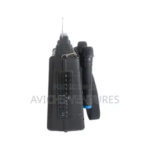 Portable Karaoke Speaker With Screen and 2x VHF Mics