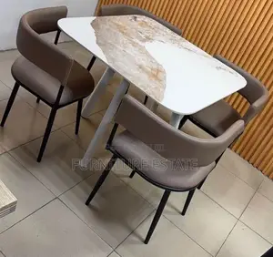 Four Seaters Marble Dining Set