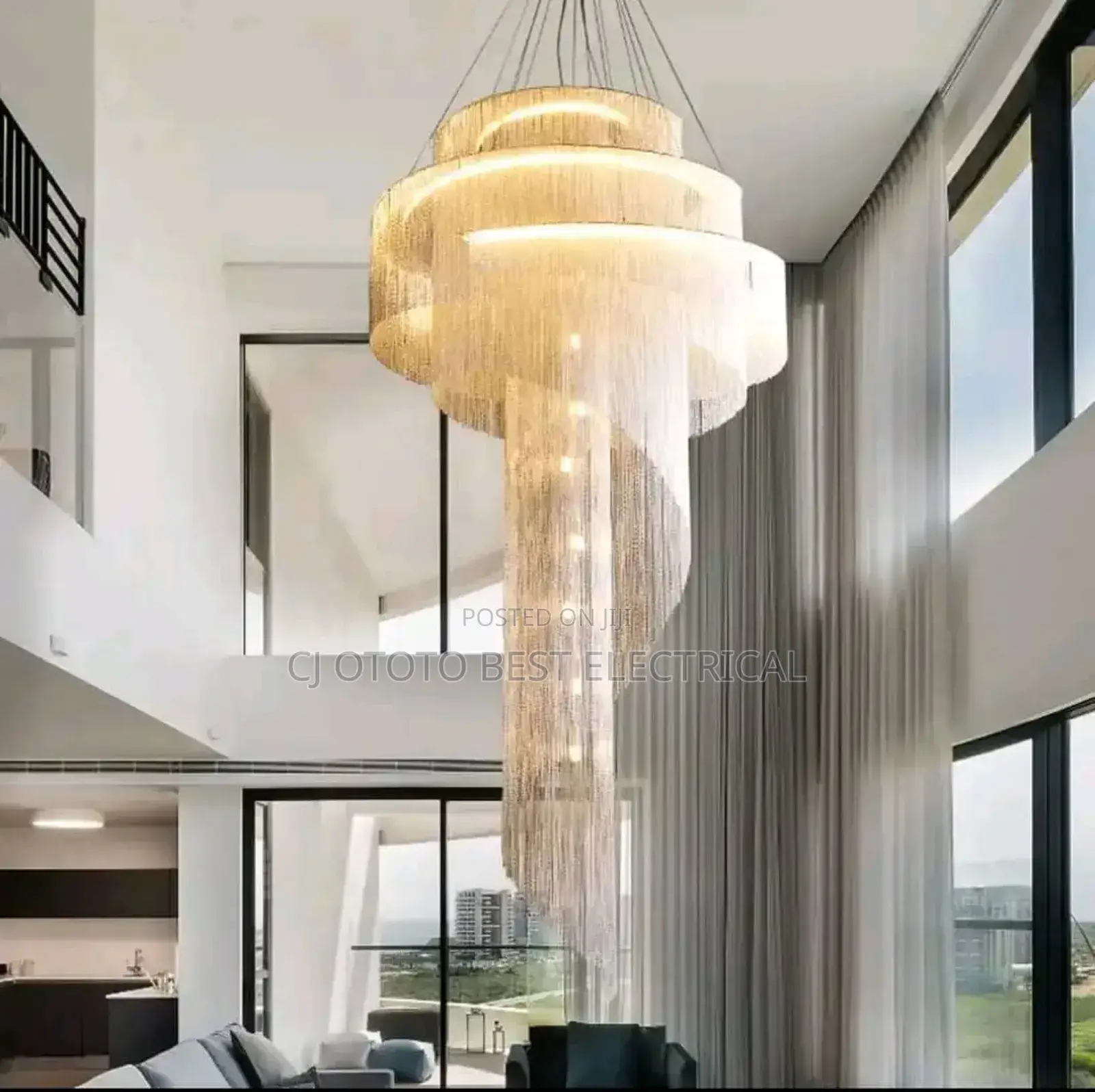 Long Staircase Luxury Chandelier Light