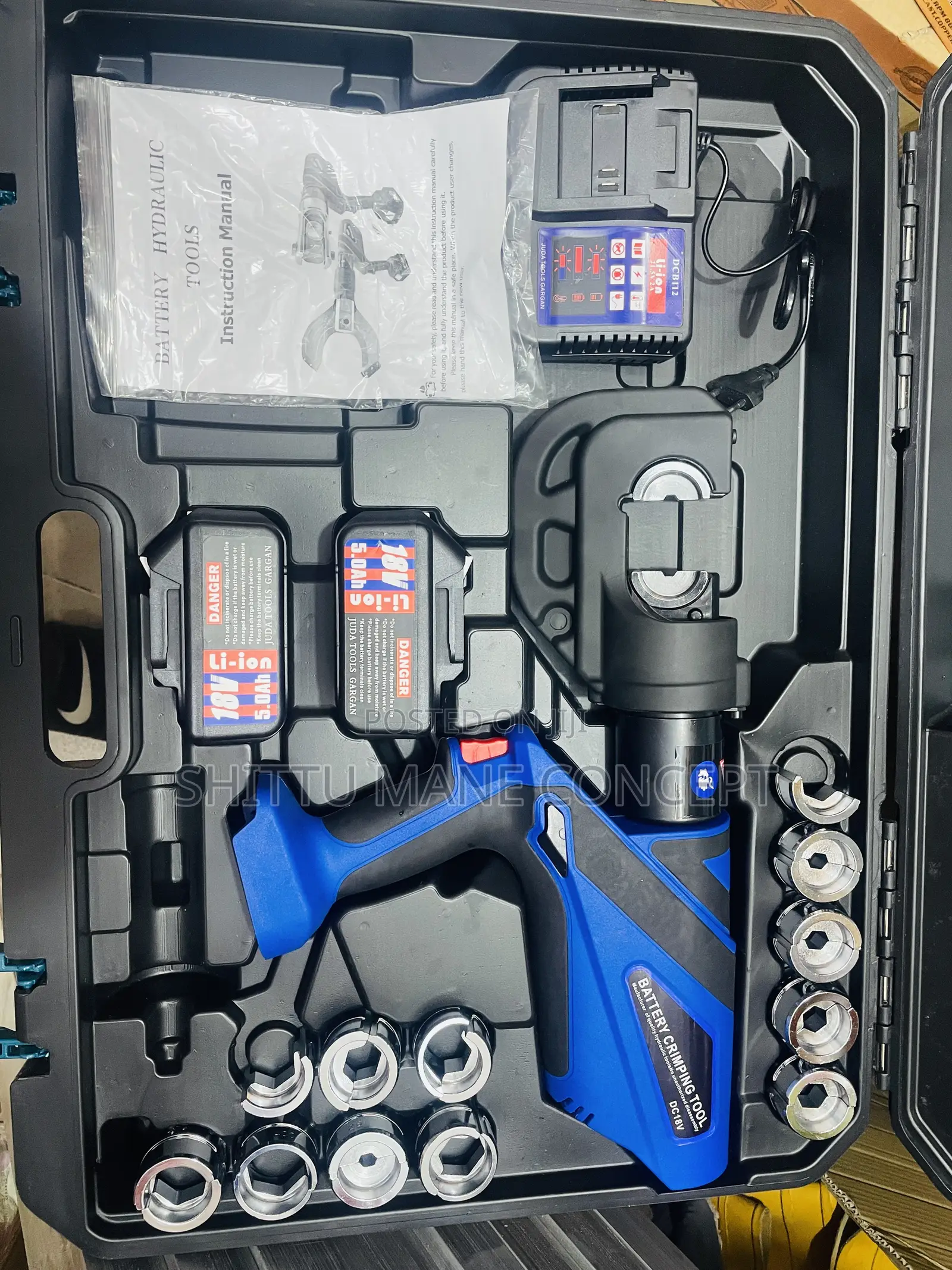 Cordless Hand Crimping Tools 16mm - 400mm. Dc 18volt