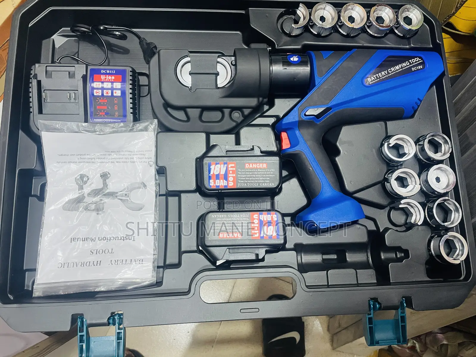 Cordless Hand Crimping Tools 16mm - 400mm. Dc 18volt