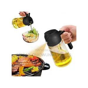 In-1 Glass Oil Bottle With Spray Large Capacity Soy