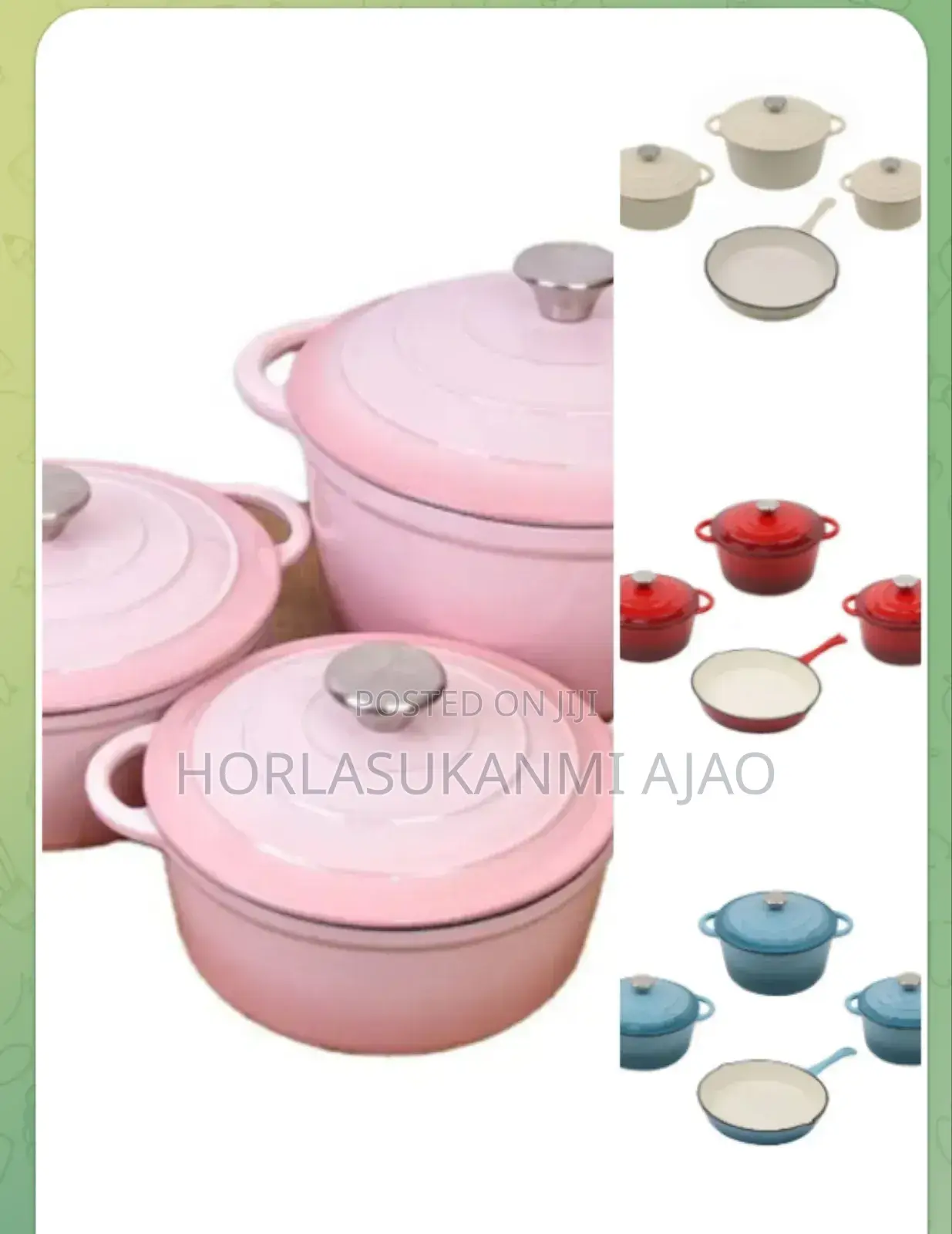 Original and Quality Iron Cookware Pot Set