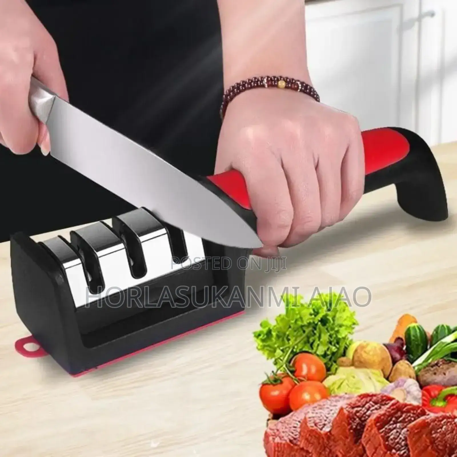 Handheld Multi-Functional Kitchen Knife Sharpener With Nons