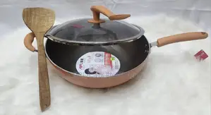 Super Quality 34cm Induction Bottom Wok Pan With Lid,And Woo
