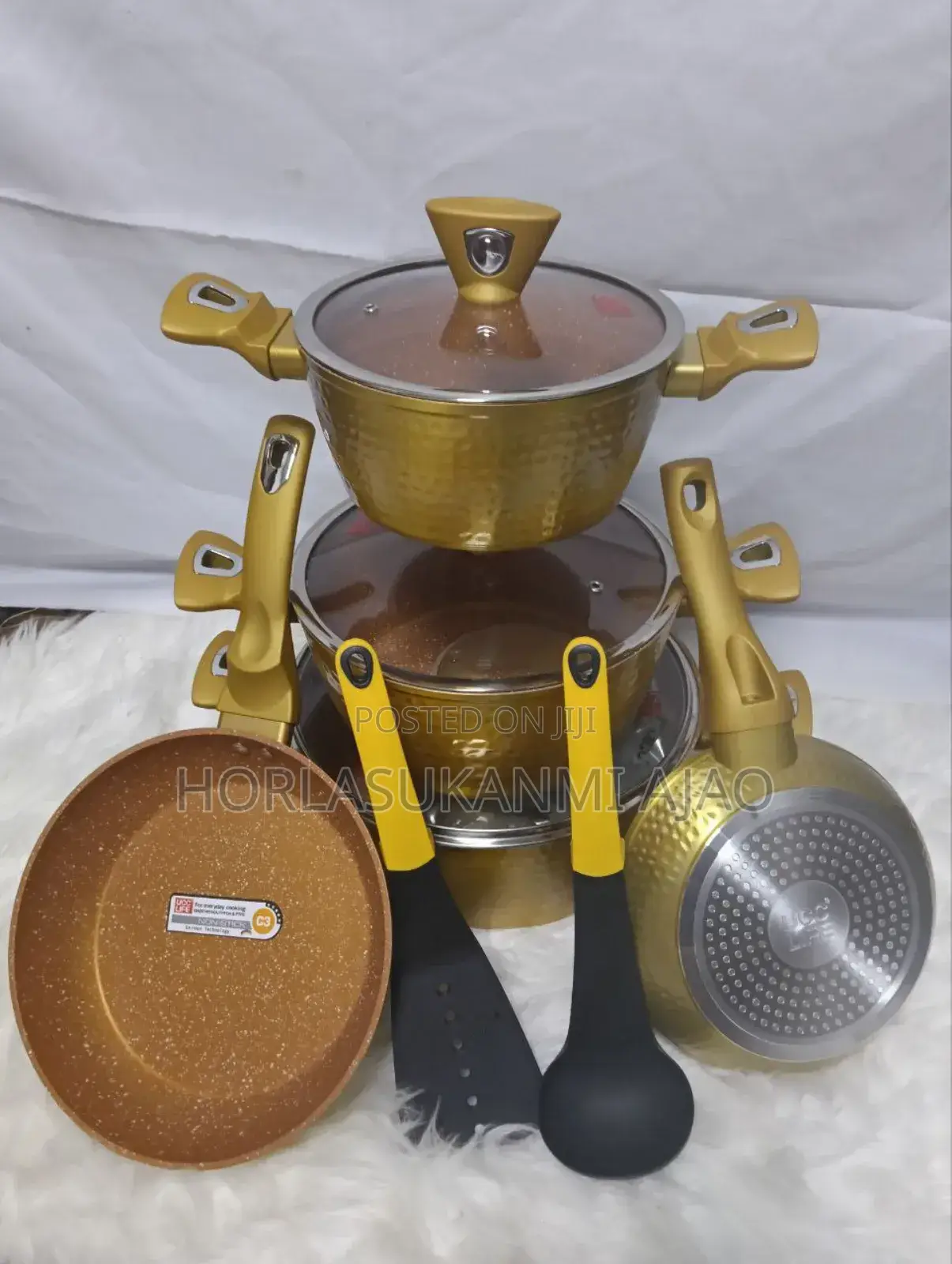 Ucc Life Granite Coating Quality Gold Induction Pot.