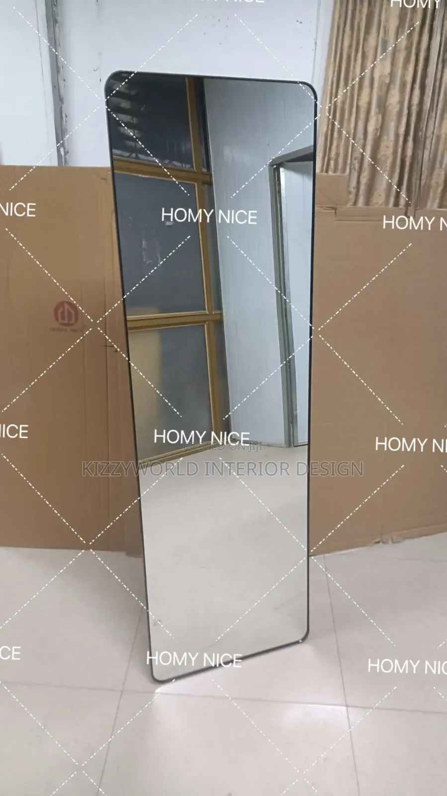 Flameless Standing Mirror.