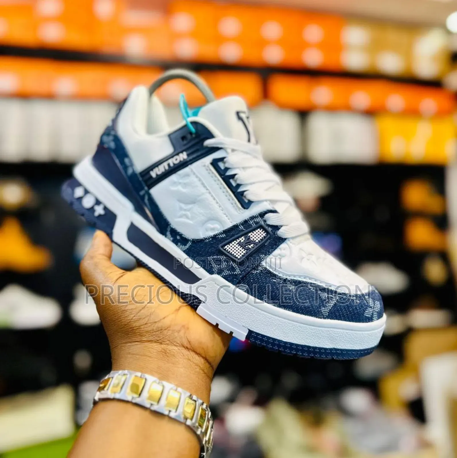 Unisex Lace Up Loius Vuitton Sneakers