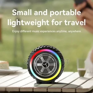 Mini RGB Led Wireless Bluetooth Speaker With Tyre Design