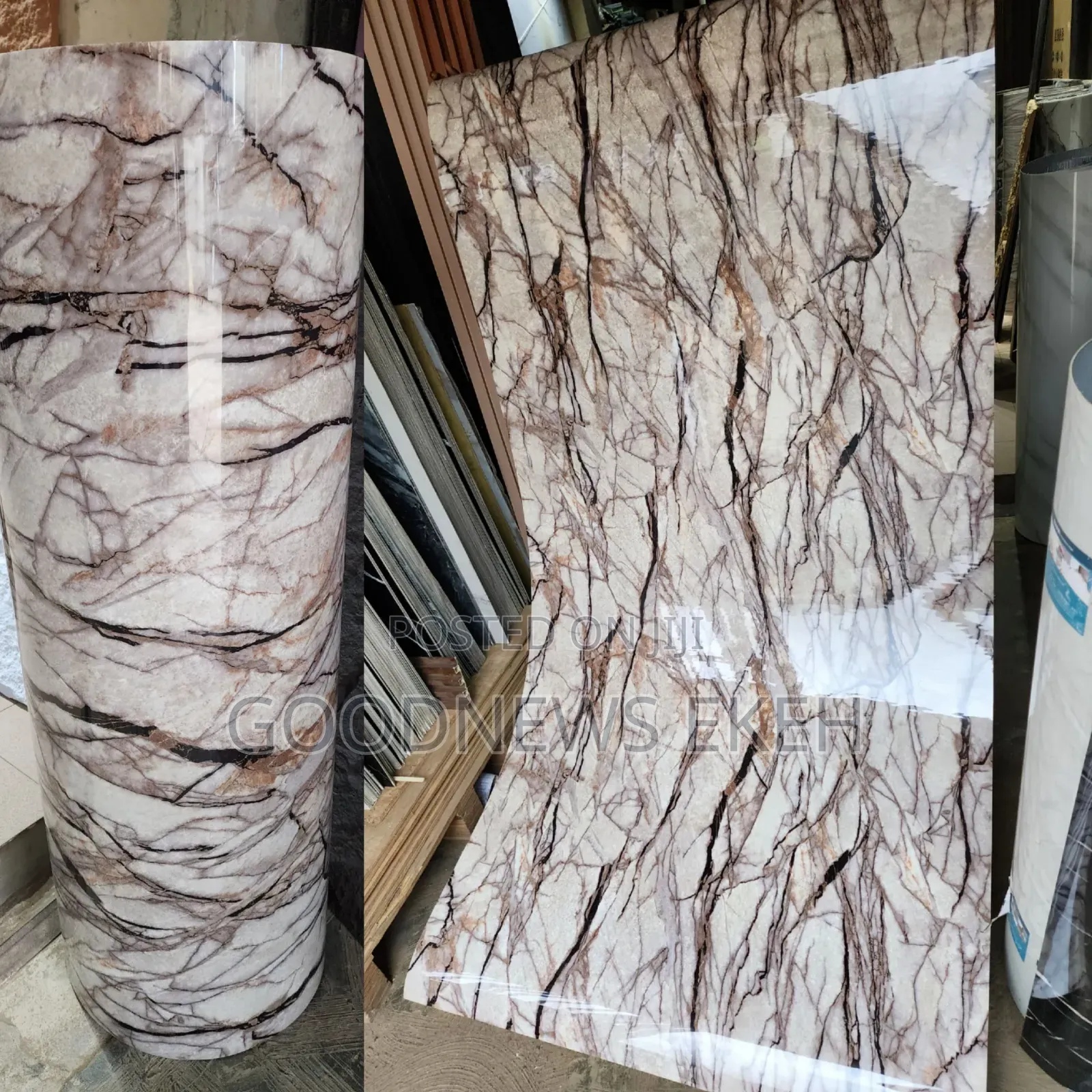 Indoor Decor Waterproof Uv Board ( Marble Sticker) 4ft X 9ft