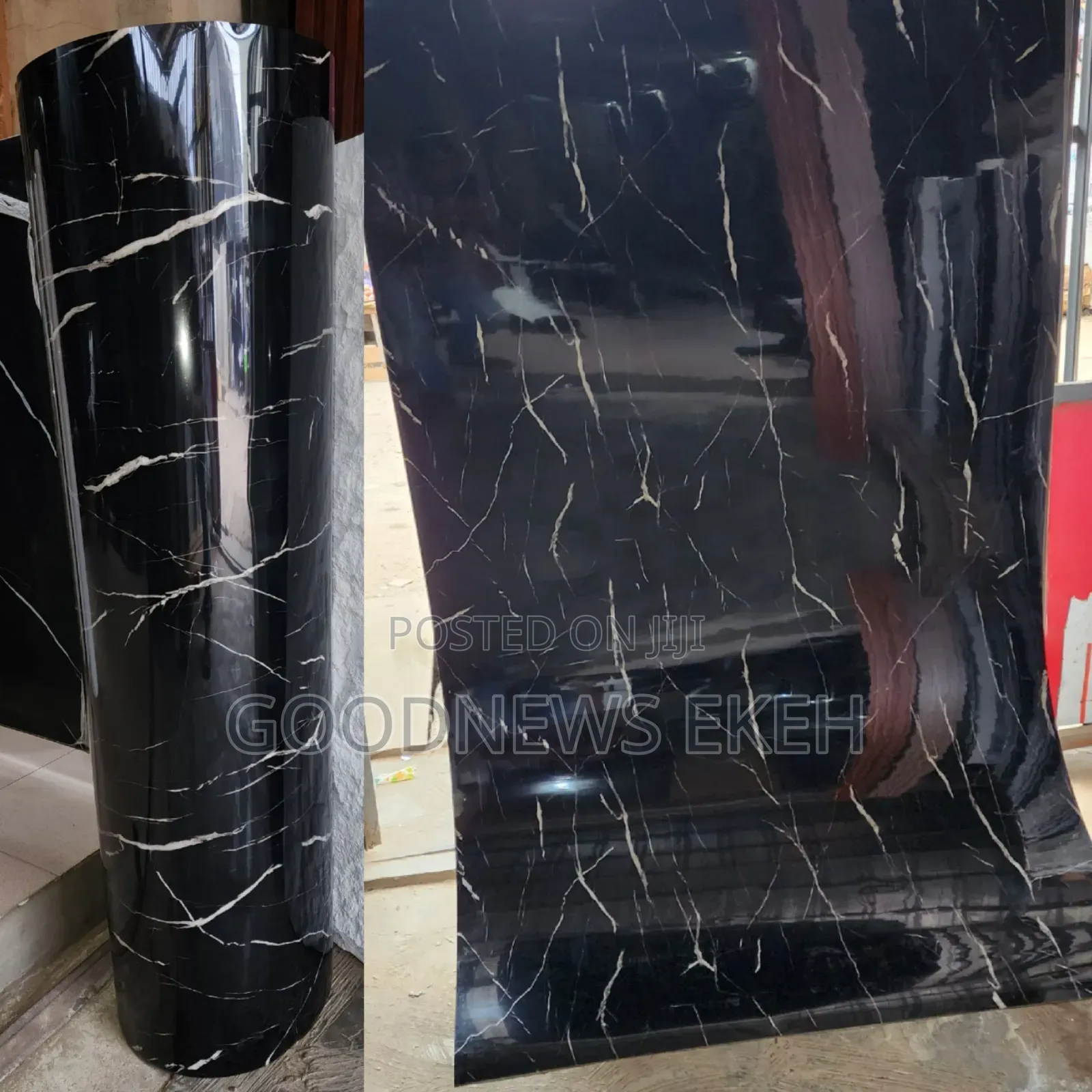 Black Marble Sticker Board 4ftx9ft