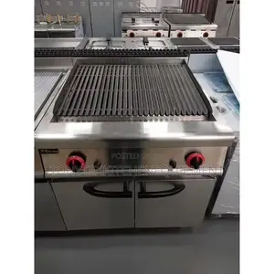 Industrial Standing Gas Lava Rock Grill