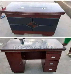 1.4 M Office Desk Without Extension (Front and Back View)