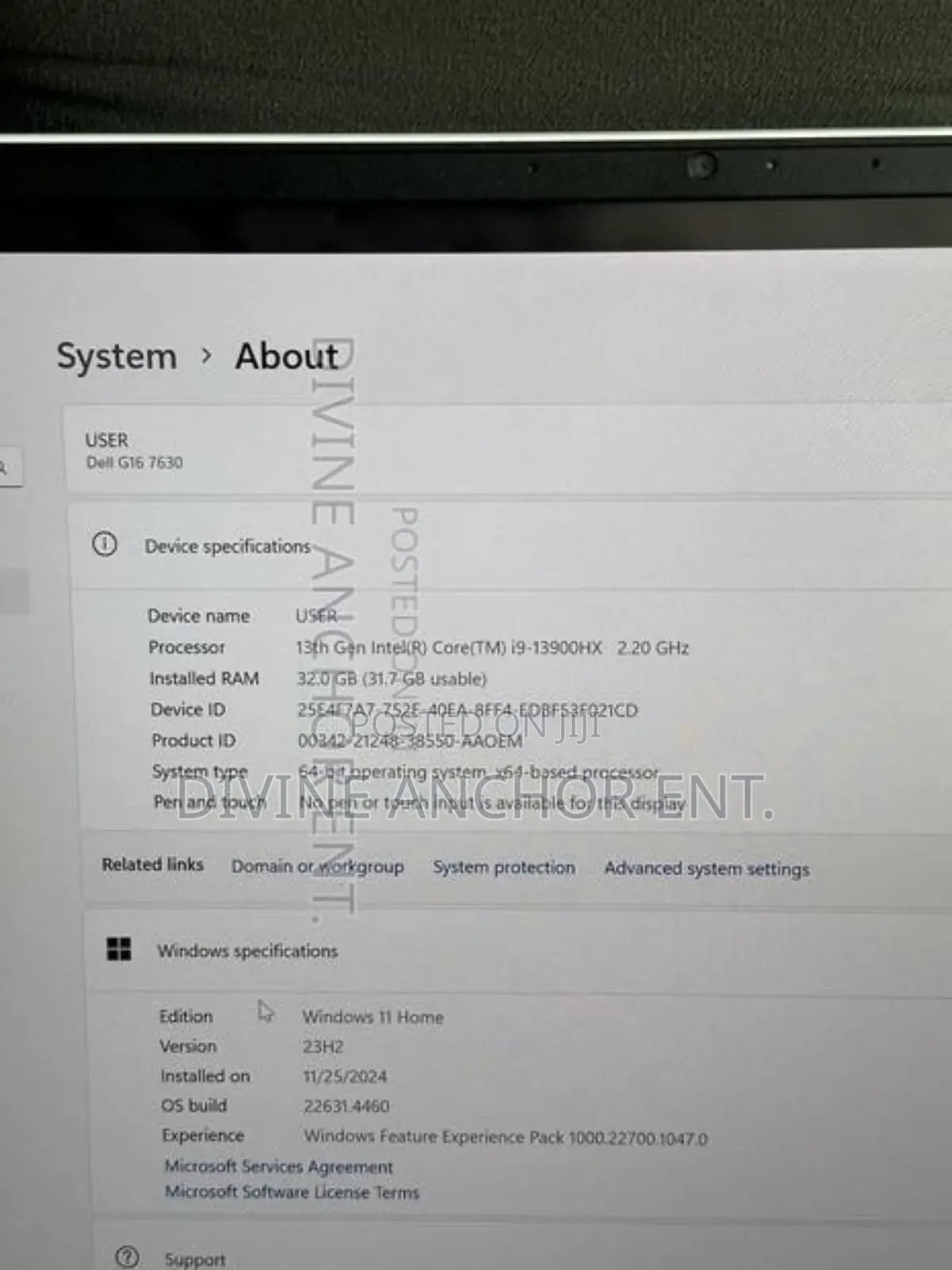 Laptop Dell G16 7630 32GB Intel Core i9 SSD 1T