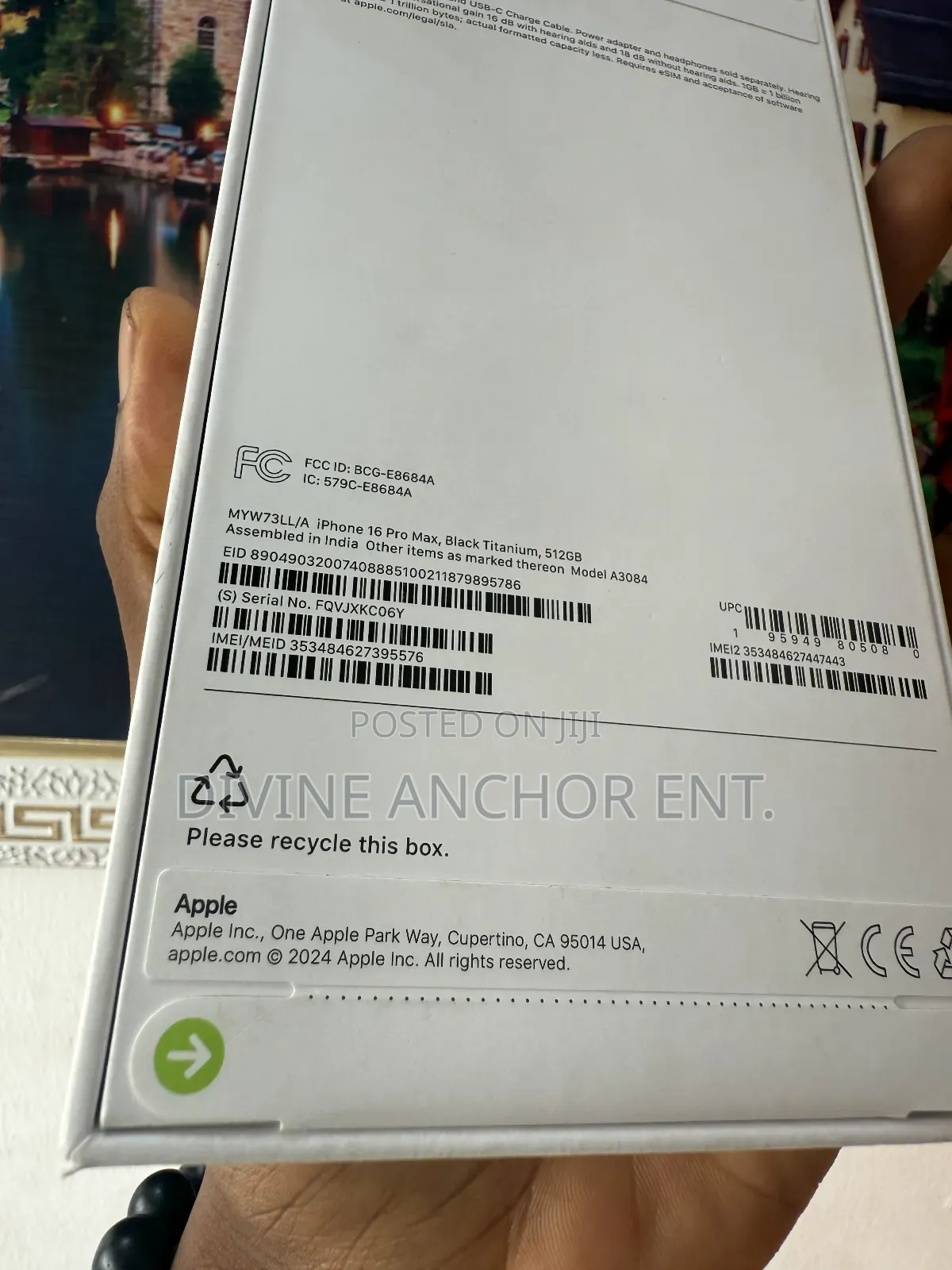 New Apple iPhone 16 Pro Max 512 GB Black