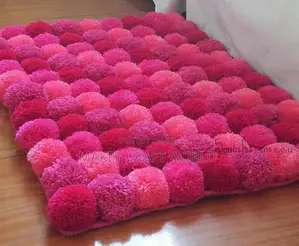 Pompom Rug and Placement Mat
