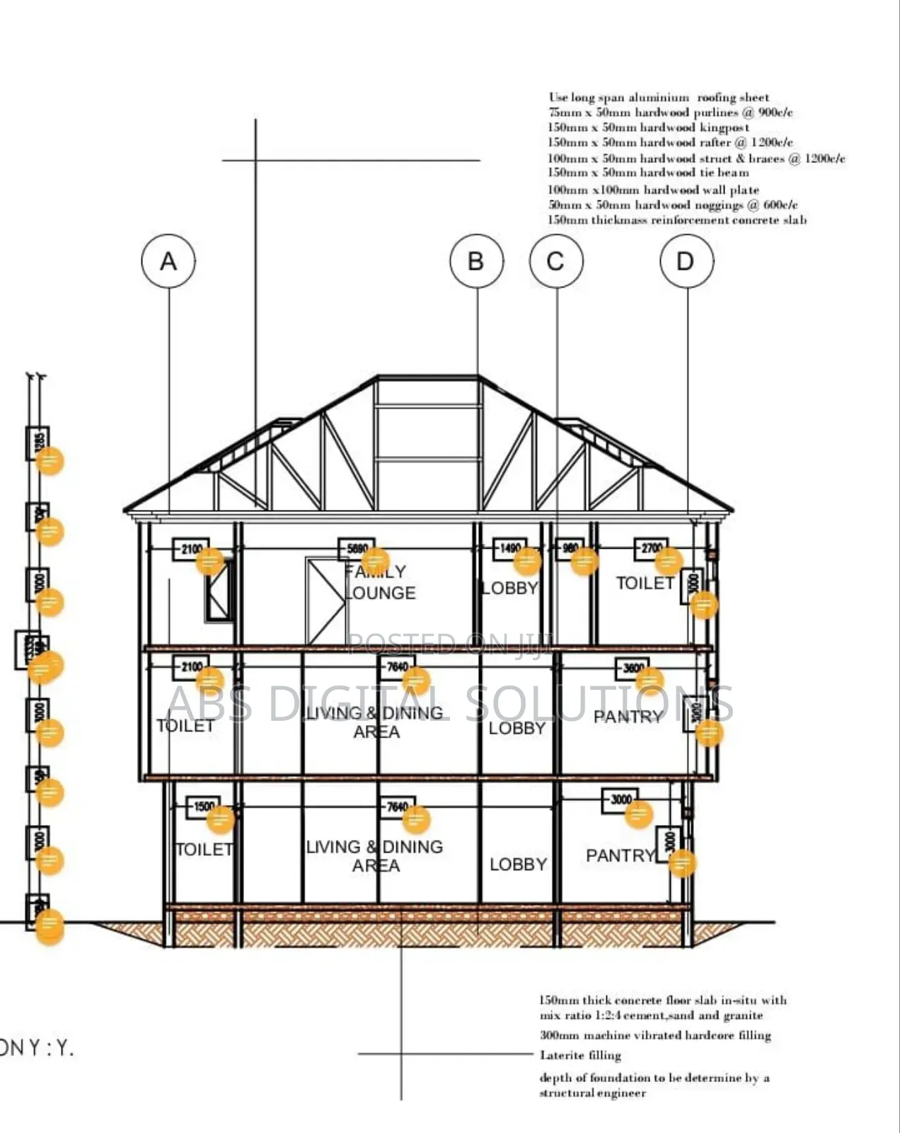 Full Architectural Design (Plan, Elevation Section.)