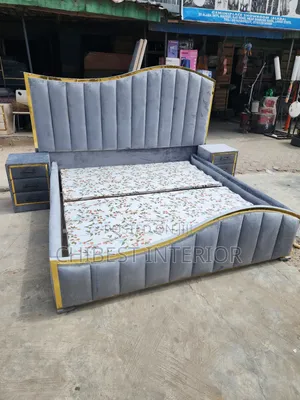 Padded 6by6 Bed With Its Side Cupboards