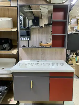 Top Grade Cabinet Set Had Wash Basin With Mirror