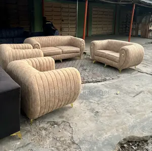 Quality Upholstery Set of Fabric Sofa Chairs