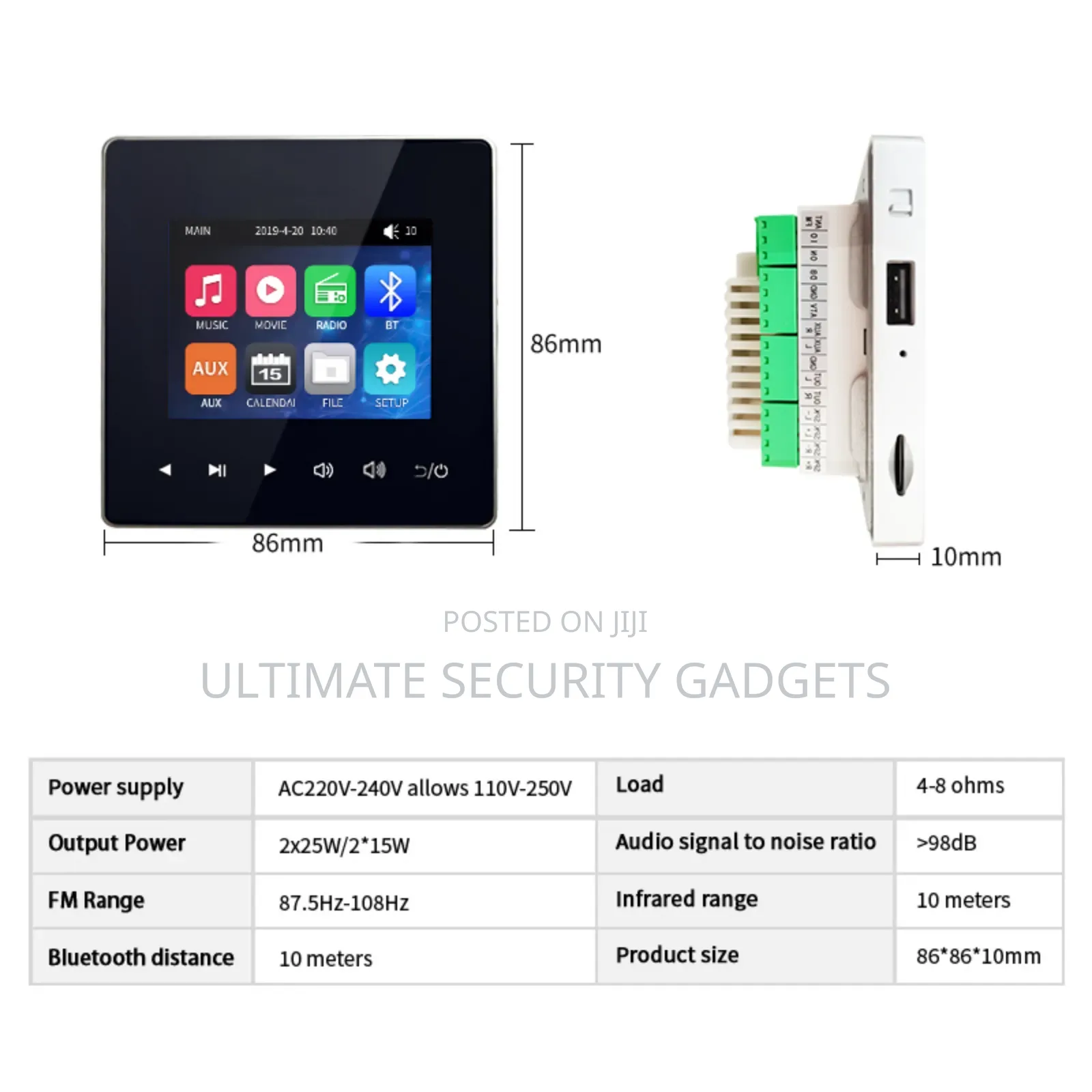 Wi-Fi Tuya Smart Music Amplifier With Zigbee Gateway