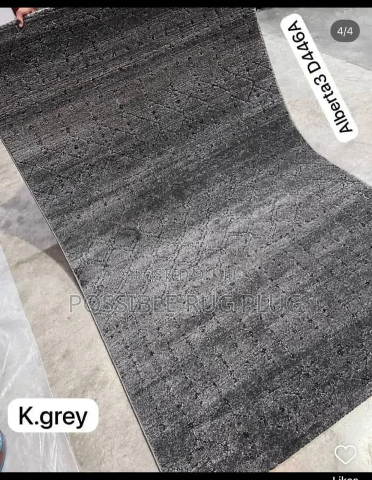 Dark Gray Center Rug
