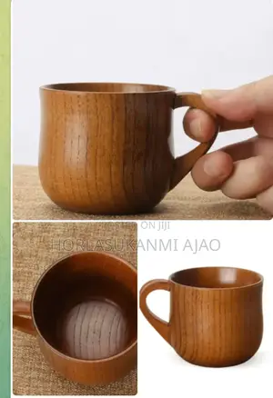 Acacia Solid Wooden Mug,For Beer,Tea or Coffee 