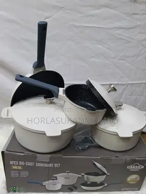Aluminum Die Cast 9pcs Granite, Induction Cookware Set 