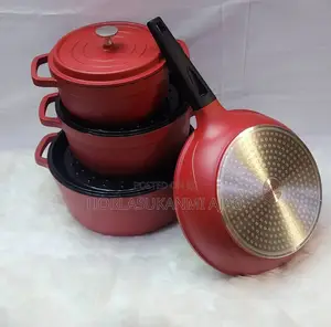 Quality 7pcs Aluminium Cast Pot With Induction Bottom 