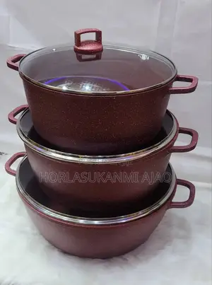 6pcs Big Sizes Granite Pot With Induction Bottom Sizes.