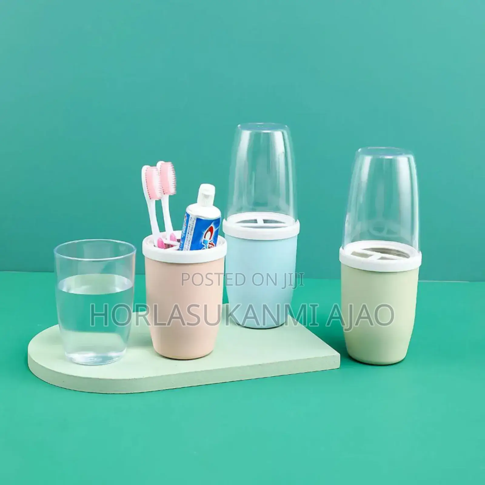 Portable Toothbrush Toothpaste Storage Box With Gargle Cup