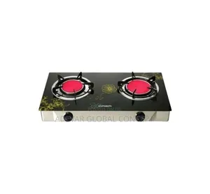 Qasa Infrared 2 Gas Burner Glass Table Top Cooker Hob