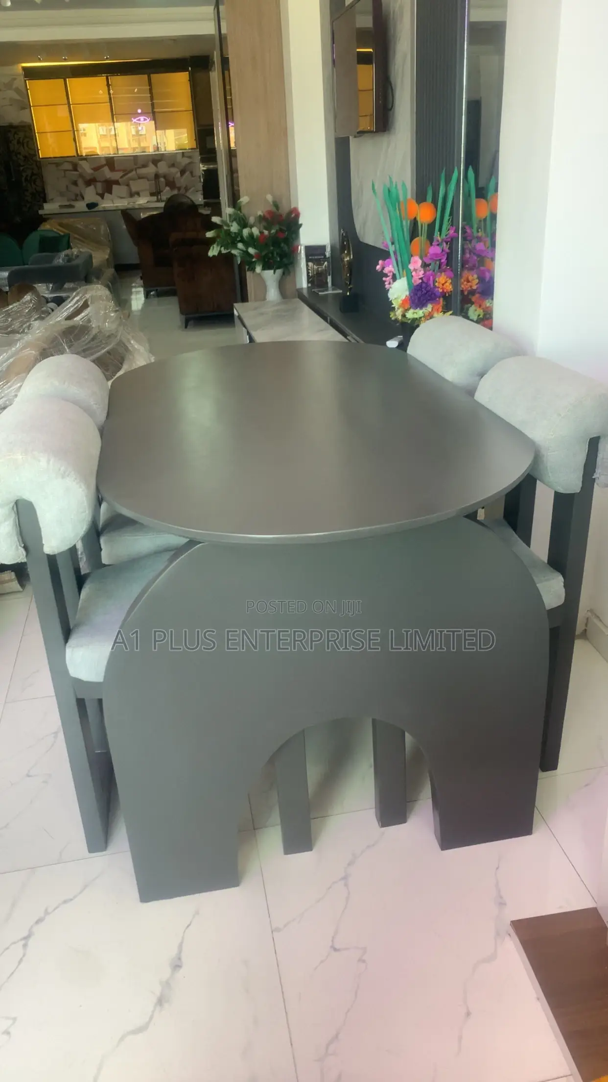 Grey Color 4 Seater Dinning