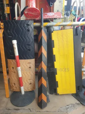 Road Barrier With Yellow and Black Striped