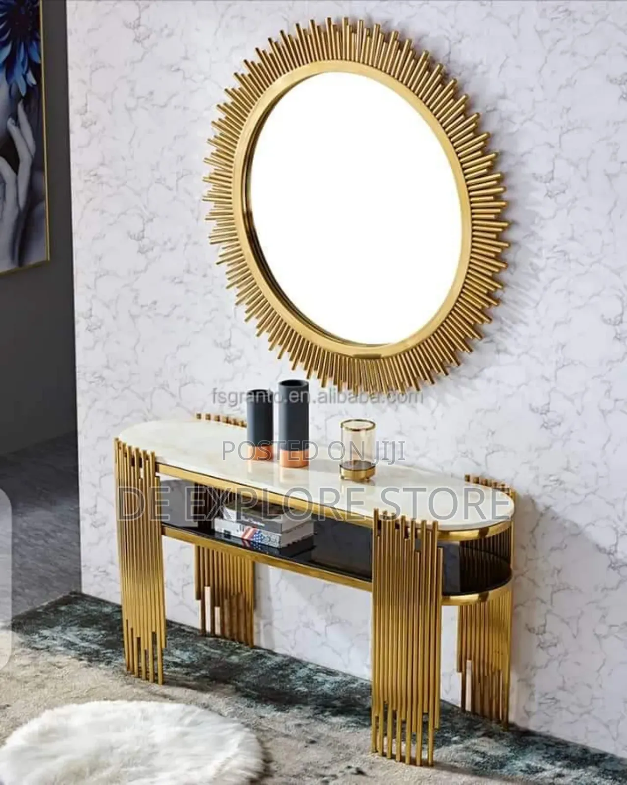 Console Mirror With Table