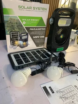 Mini Solar Fan Led Lights Rechargeable Light System Kit