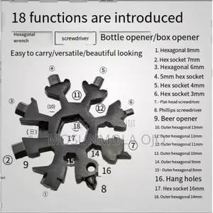 8 in 1 Multifunctional Snowflake Multi-Purpose Wrench Don