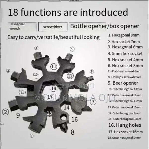 8 in 1 Multifunctional Snowflake Multi-Purpose Wrench Don