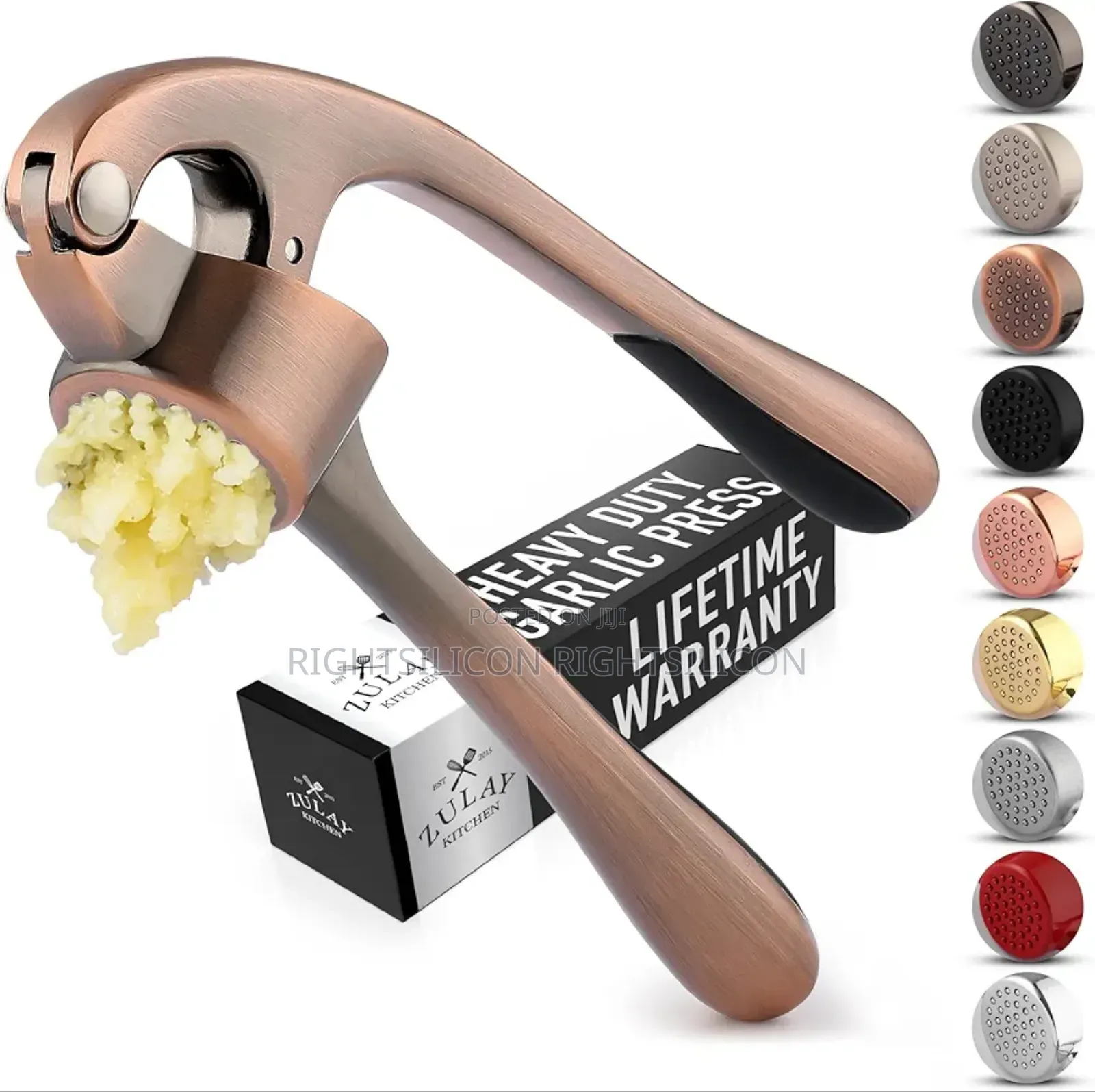 Usa Zulay Kitchen Premium Garlic Press Set - Rust Proof