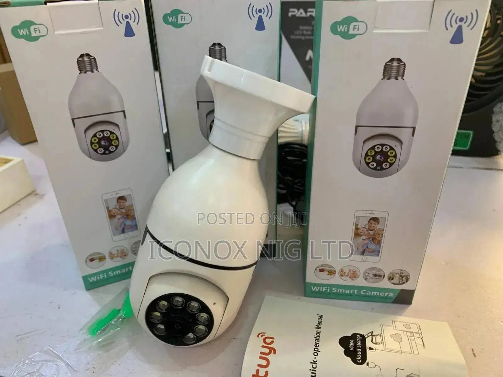 Tuya 3mp 360 Degree Wireless Wifi Light Bulb Camera