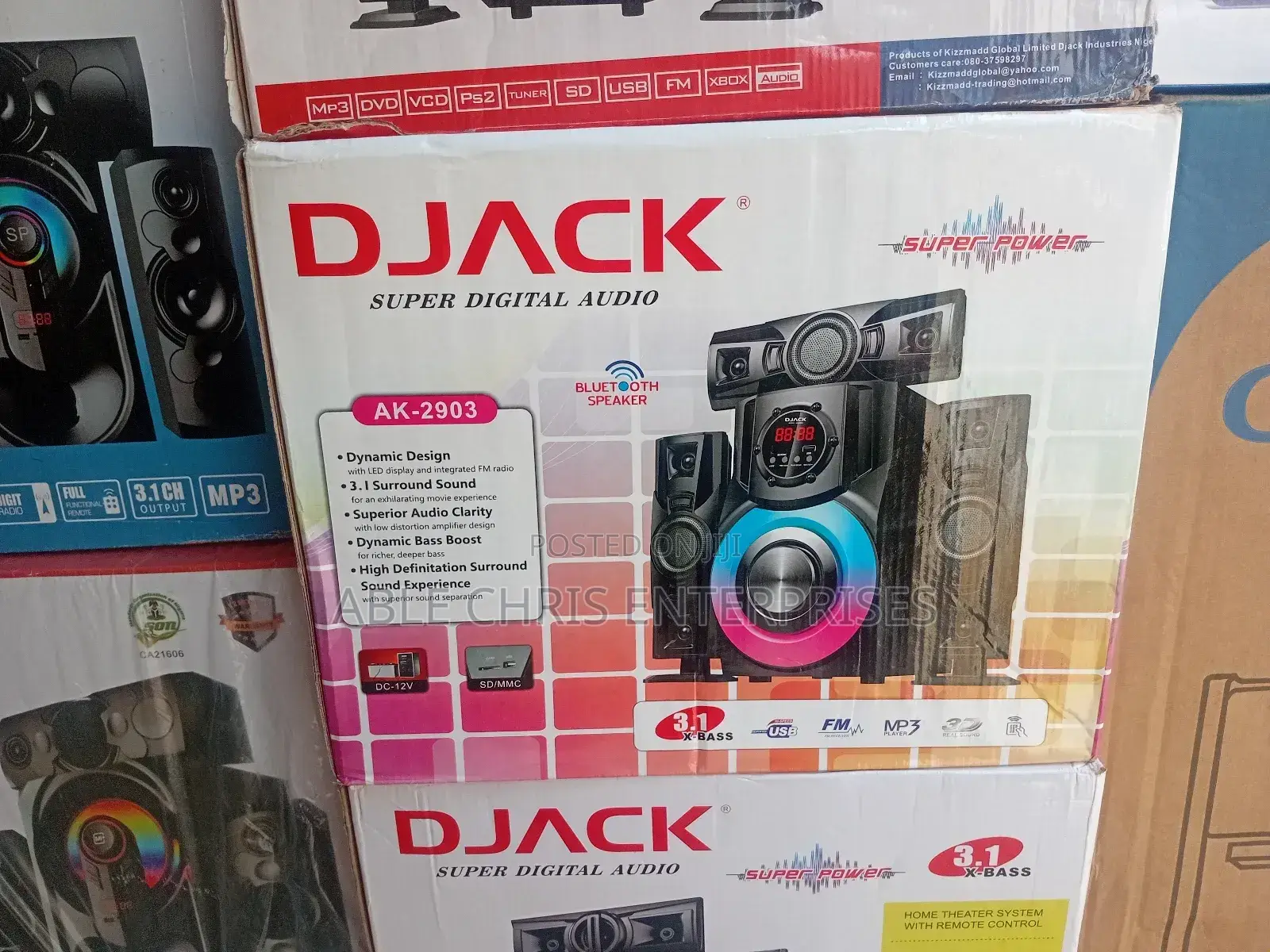 Djack 3.1 Channel Bluetooth Speaker System,
