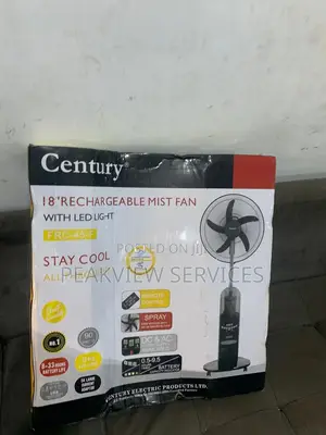 Mist + Recharge Power - Century 18' Fan for Ultimate Comfort