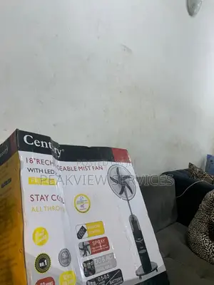 Century Rechargeable 18' Mist Fan - Perfect for Homes Offi