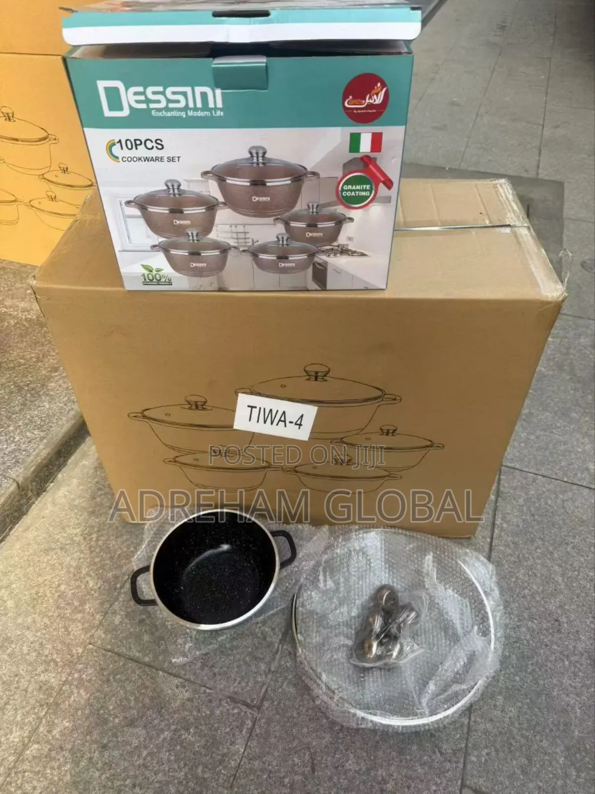 Dessini 10pcs Granite Cookware Pot Set