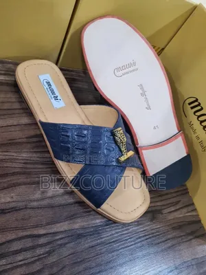 Original Italian Mauri Leather Slippers Available in Store