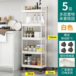 5 Layers Storage Trolley With Wheels