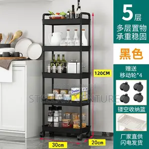 5 Layers Storage Trolley With Wheels