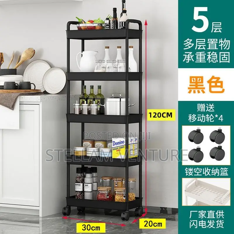 5 Layers Storage Trolley With Wheels